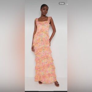 Pretty Lavish Spring Ruffled Maxi Dress